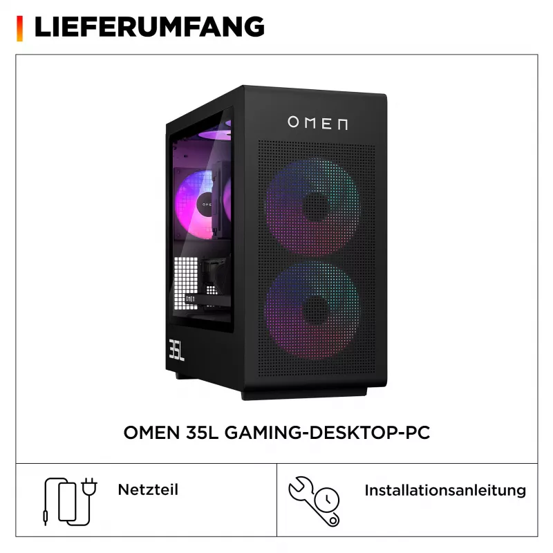 PC desktop gaming OMEN GT16-1171ng - AMD Ryzen 7 9800X3D, 32 GB RAM, 2 TB SSD, GeForce RTX 5070Ti, Win