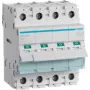 Interruttore automatico Hager SBN463 – 63 A, tensione bobina fino a 440 V, 4 moduli, IP20
