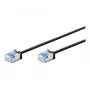 Goobay cavo patch CAT 6A ultra-flessibile slim U/FTP nero - connettore extra-corto (74315)