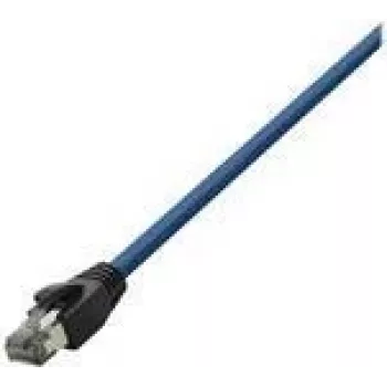 Logilink - Cavo patch - RJ-45 (M) su RJ-45 (M) - 15 m - SFTP, PiMF - CAT 8.1 - senza alogeni, stampato, rotondo, senza linguetta - blu (CQ8106S)