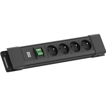 Ciabatta Bachmann CONNECTUS 4xUTE 1x interruttore 2,0m CEE7/7 nero