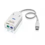 Cavo ATEN UC100KMA PS/2 0,3 m 2x Mini-DIN 6 poli USB A bianco