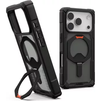 UAG Urban Armor Gear custodia Plasma XTE MagSafe con kickstand | Apple iPhone 17 Pro | nero/pop orange | 114527114097 (114527114097)