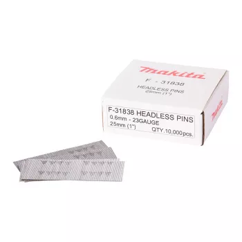 Makita F-31838 chiodi zincati per sparachiodi, 0,6 x 25 mm, 23 Ga, 10000 pz.