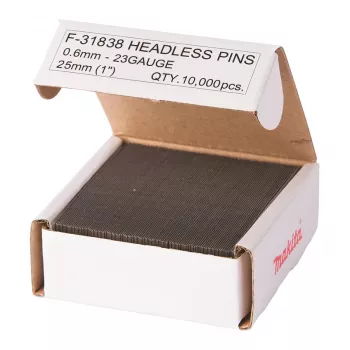 Makita F-31838 chiodi zincati per sparachiodi, 0,6 x 25 mm, 23 Ga, 10000 pz.
