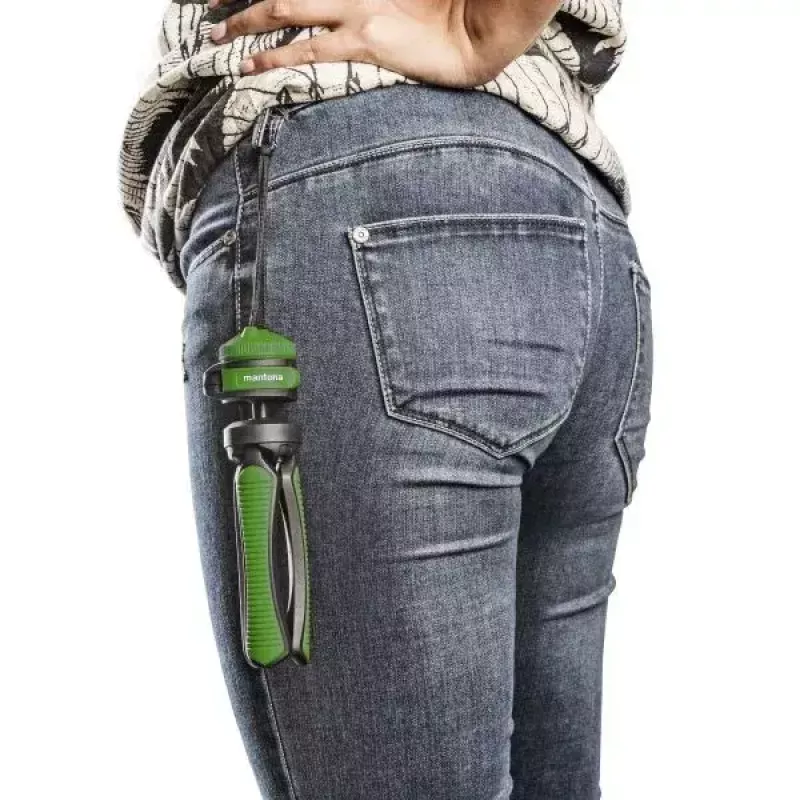 Treppiede Mantona 21407 per smartphone e fotocamera digitale nero verde