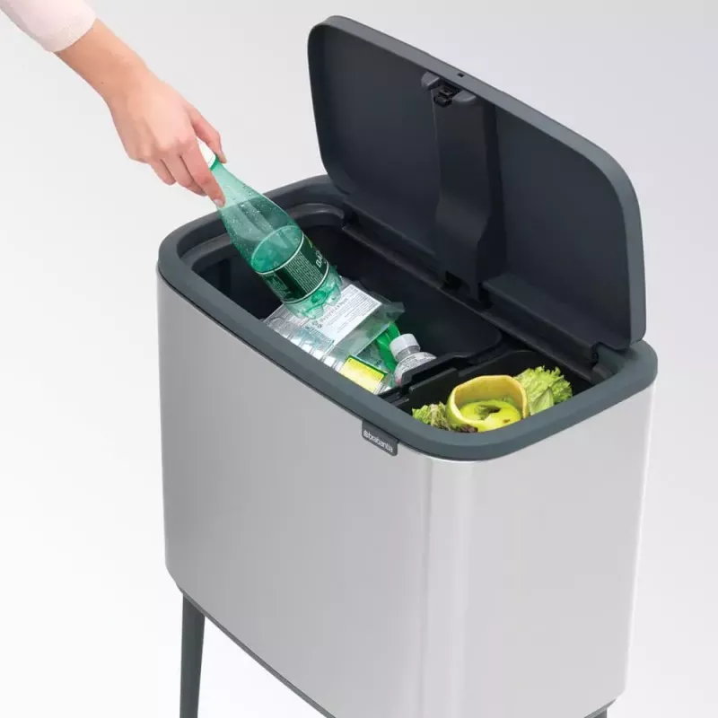 Cestino Brabantia 316227 34L rettangolare plastica acciaio inox