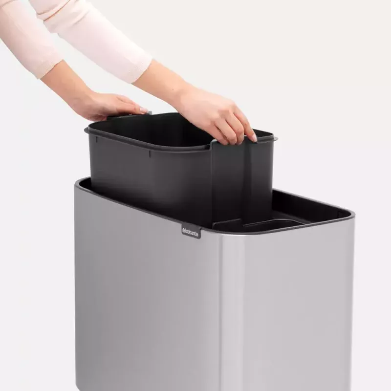 Cestino Brabantia 316227 34L rettangolare plastica acciaio inox