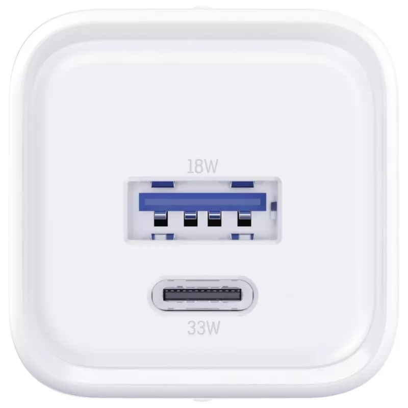 Caricabatterie da parete 3MK Hyper Charger PD 33W GaN QC4+ bianco – USB-C PD 33W, GaN, Quick Charge 4+