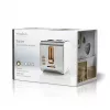 Nedis KABT510EWT Tostapane, 2 fessure larghe, soft-touch, bianco