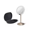 Specchio pieghevole simplehuman con sensore, 12 cm, ricaricabile, acciaio inox oro rosa