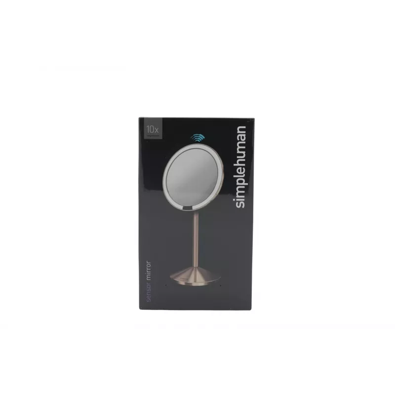 Specchio pieghevole simplehuman con sensore, 12 cm, ricaricabile, acciaio inox oro rosa