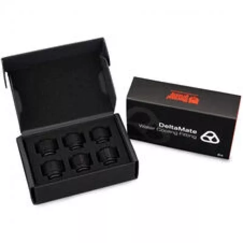 Thermal Grizzly Thermal Interface Fitting DeltaMate Fitting HT16 nero (confezione da 6)