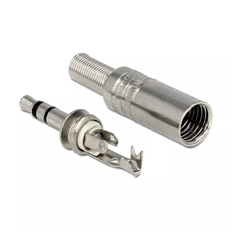 Connettore per fili DELOCK 65532, 3,5 mm metallo, argento