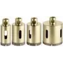Metabo 628319000 Set di seghe a corona diamantate a secco per piastrelle, 4 pezzi (35, 40, 50, 68 mm)