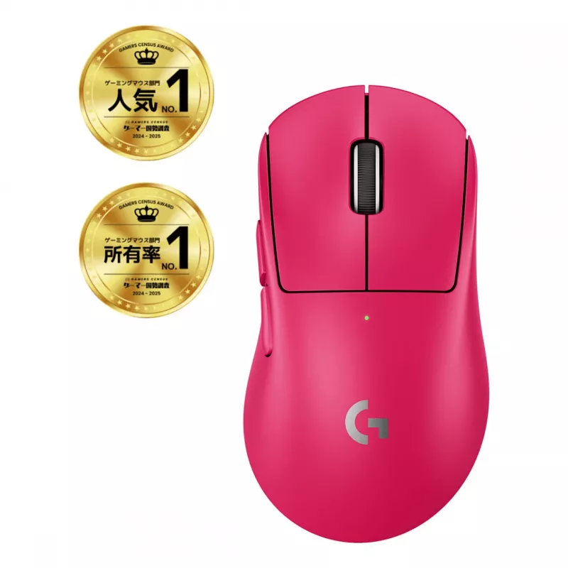 Mouse Logitech G 910-007374 per destrimani RF Wireless ottico 44.000 DPI 1 ms 5 tasti magenta
