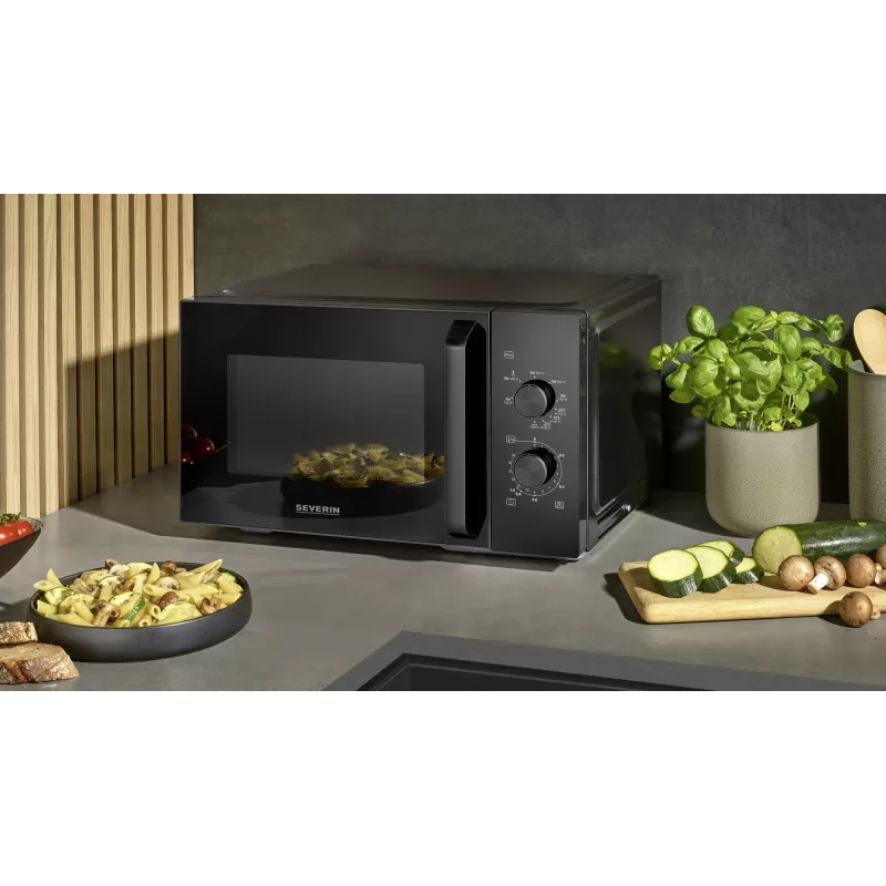 Microonde combinato SEVERIN MW 7792, da tavolo, 20 L, 900 W, nero, tasti e manopola