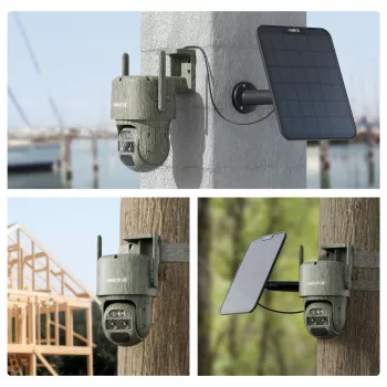 Reolink TrackMix Series G770 con pannello solare 2 4G LTE telecamera di sorveglianza a batteria dual-lens