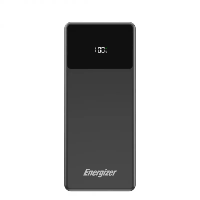 Powerbank Energizer UE27062PQ — 27000 mAh LiPo, 65 W potenza totale, 3 dispositivi, nero