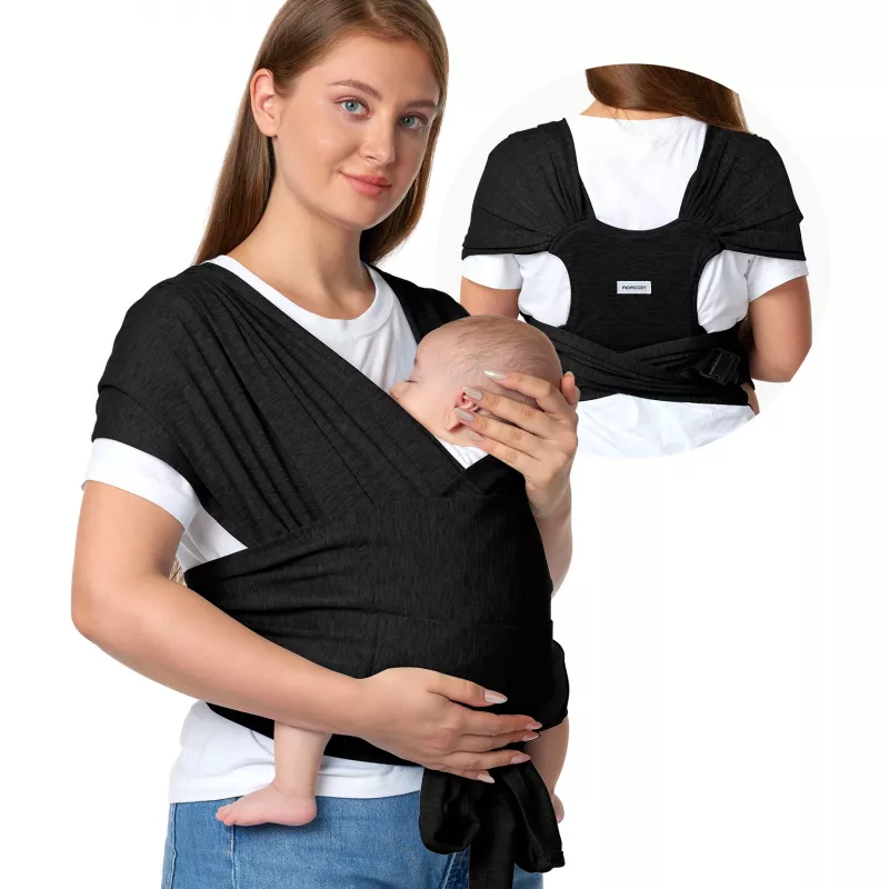 Fascia porta bebè Momcozy nero | marsupio |