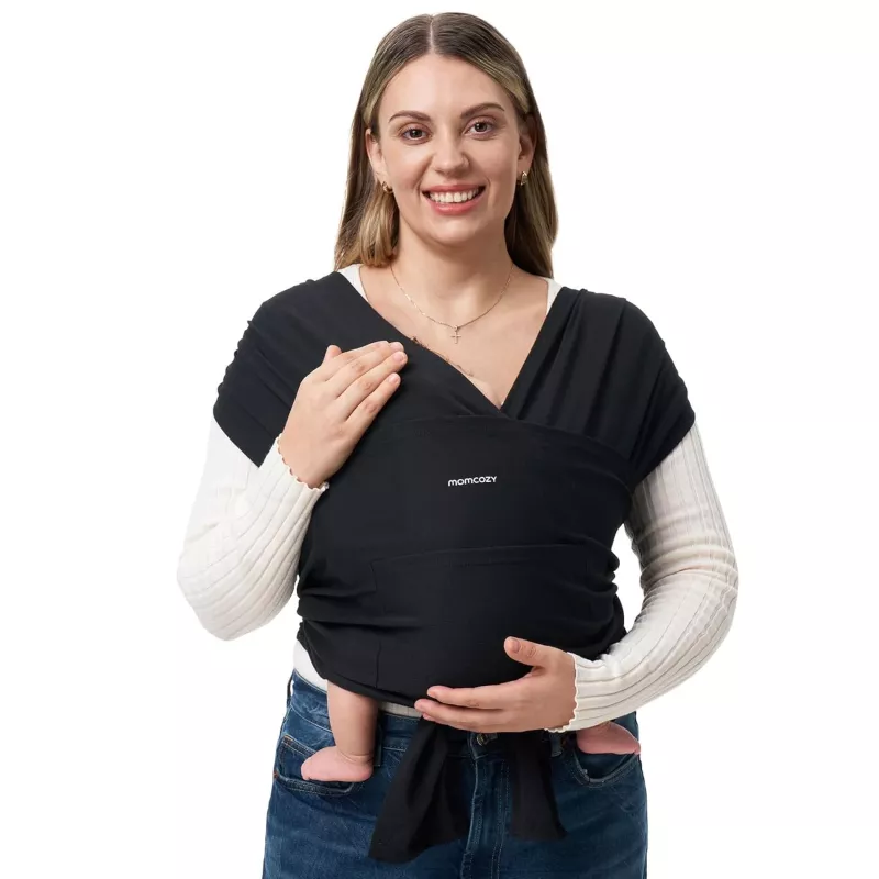 Fascia porta bebè Momcozy nero | marsupio |