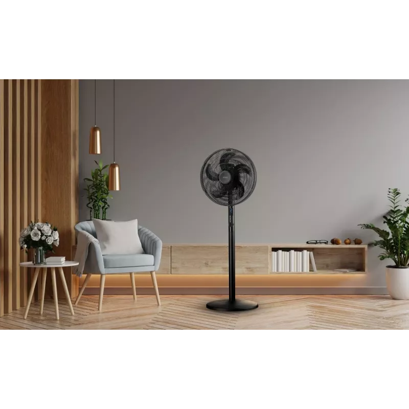 Ventilatore 2 in 1 a piantana e da tavolo Noveen F535 X-Line, 40 cm, nero