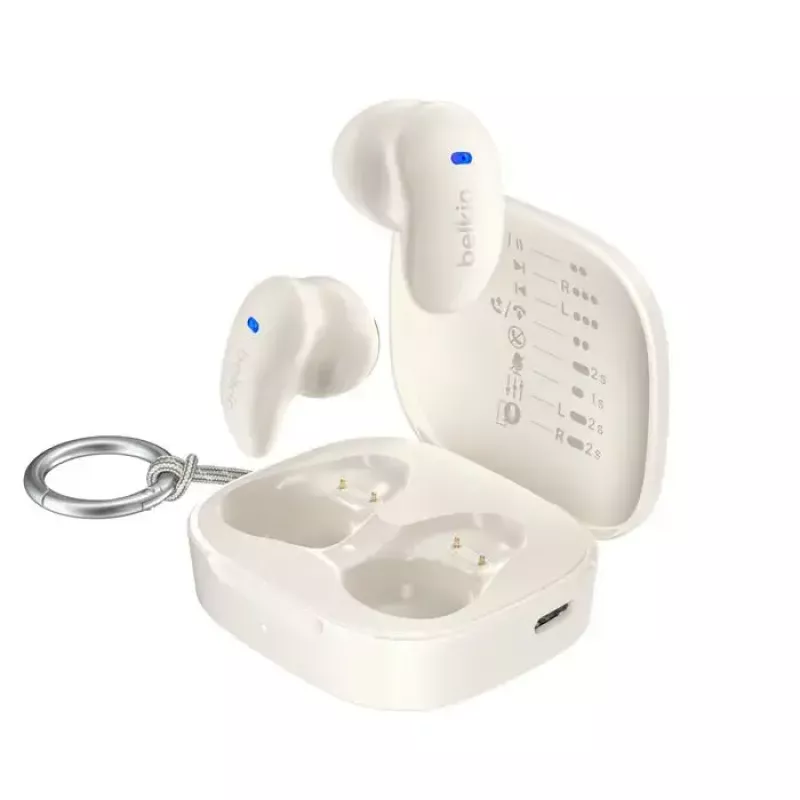 Belkin SoundForm Anywhere Auricolari True Wireless, crema