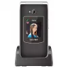 Telefono cellulare flip a tasti grandi Beafon SL645 LTE 4G per anziani nero-argento 2,8 inch