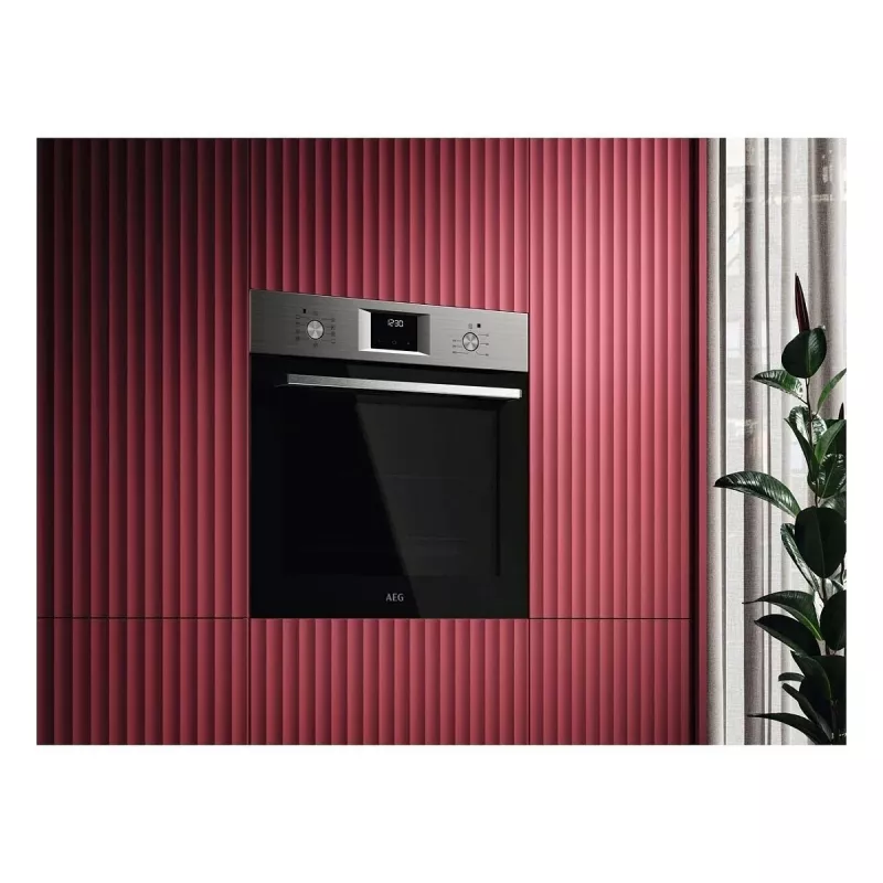 Forno elettrico da incasso AEG Serie 5000 OU5AB20SM – 72 l, A+, acciaio inox/nero, touch e manopole