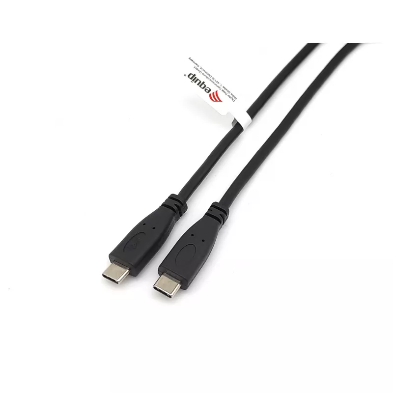EQUIP cavo USB 2.0 Type-C a Type-C M/M 0,3 m PD 60 W, 0,48 Gbit/s, contatti nichelati, nero