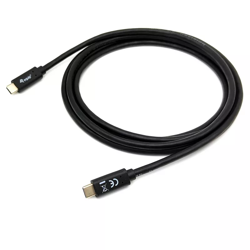 Cavo USB-C a USB-C EQUIP 128348, USB 3.2 Gen 1 (5 Gbit/s), PD 60 W, 0,5 m, nero