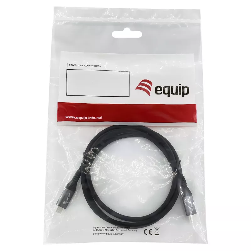 Cavo USB4 Gen3x2 C–C EQUIP 128380, 0.5 m, PD 3.1 240W, 40 Gbps, 8K/60Hz, nero