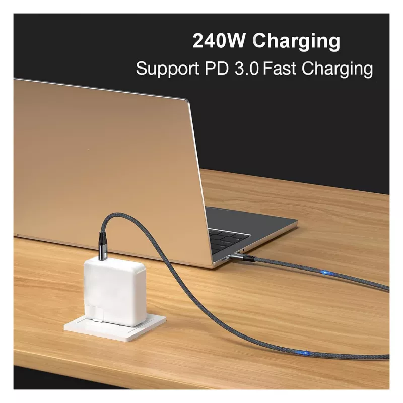 Cavo USB4 Gen3x2 C–C EQUIP 128380, 0.5 m, PD 3.1 240W, 40 Gbps, 8K/60Hz, nero