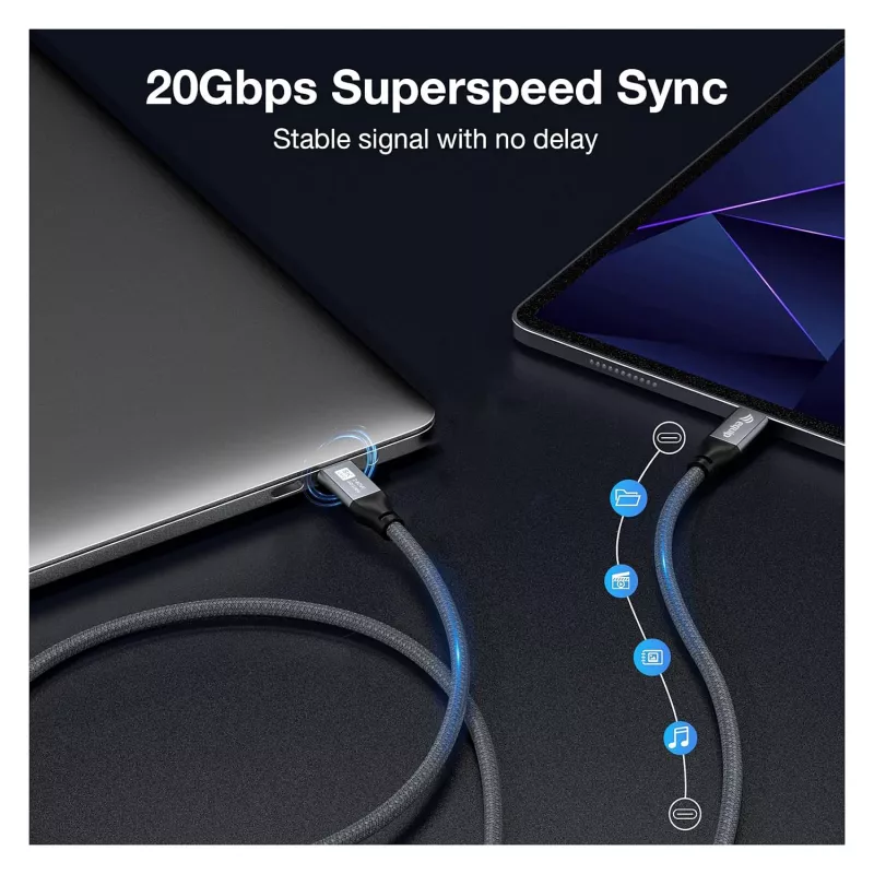 Cavo USB4 Gen3x2 C–C EQUIP 128380, 0.5 m, PD 3.1 240W, 40 Gbps, 8K/60Hz, nero