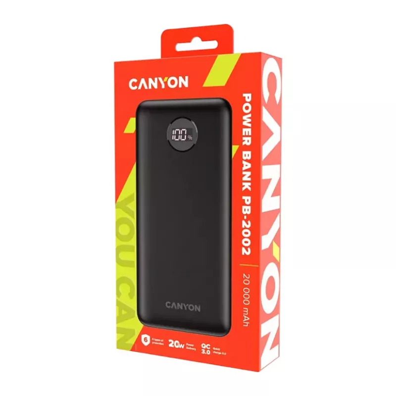 Canyon PB-2002 powerbank 20.000 mAh PD20W nero