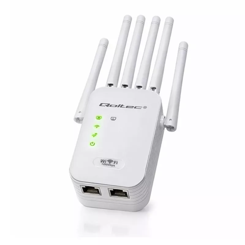 Ripetitore di segnale Wi‑Fi QOLTEC AC1200 – ripetitore dual band QOLTEC AC1200