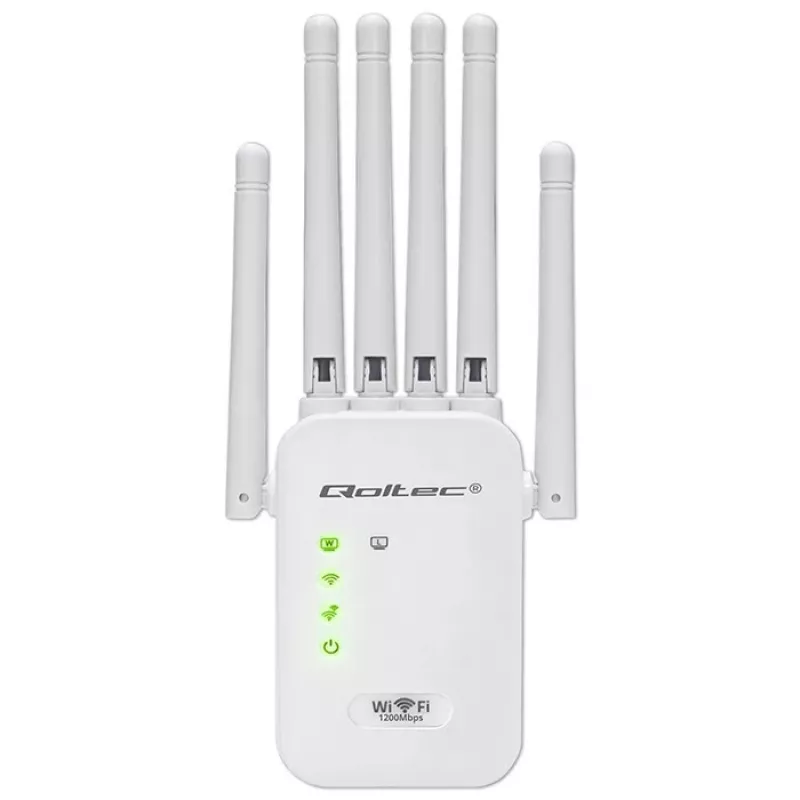 Ripetitore di segnale Wi‑Fi QOLTEC AC1200 – ripetitore dual band QOLTEC AC1200