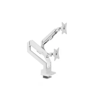 Supporto da tavolo per monitor Arozzi AZ-ALZARE-NEO-DUO-WT per 2 schermi, fino a 81,3 cm (32 pollici), 18 kg totali, VESA 75x75–100x100, bianco