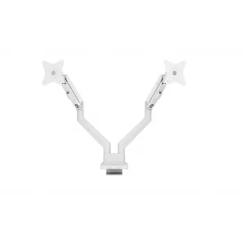 Supporto da tavolo per monitor Arozzi AZ-ALZARE-NEO-DUO-WT per 2 schermi, fino a 81,3 cm (32 pollici), 18 kg totali, VESA 75x75–100x100, bianco