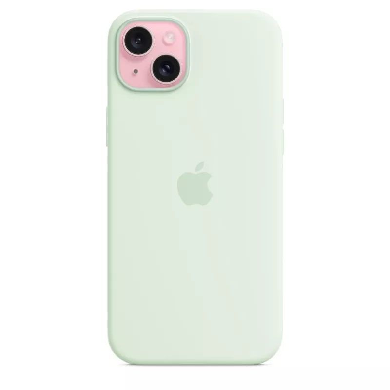 Custodia in silicone compatibile MagSafe per Apple iPhone 15 Plus – silicone, menta, per iPhone 15 Plus da 6,7 pollici