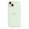 Custodia in silicone compatibile MagSafe per Apple iPhone 15 Plus – silicone, menta, per iPhone 15 Plus da 6,7 pollici