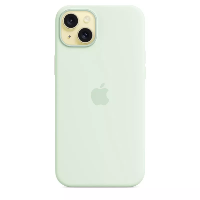 Custodia in silicone compatibile MagSafe per Apple iPhone 15 Plus – silicone, menta, per iPhone 15 Plus da 6,7 pollici