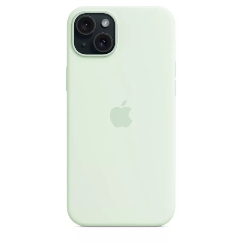 Custodia in silicone compatibile MagSafe per Apple iPhone 15 Plus – silicone, menta, per iPhone 15 Plus da 6,7 pollici