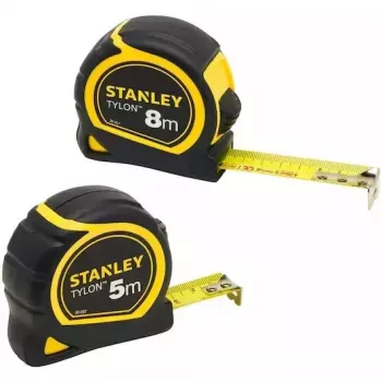 Stanley Tylon flessometro doppio pack STHT0-74260, 5 m/19 mm e 8 m/25 mm