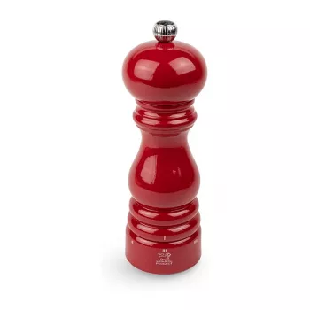 Macinapepe PEUGEOT Paris 18 cm uSelect, legno laccato rosso, macinatura regolabile