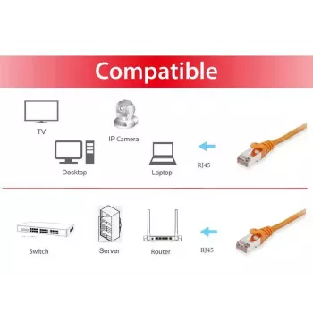 Cavo di rete Equip Cat.6 S/FTP cavo patch RJ-45 50m arancione