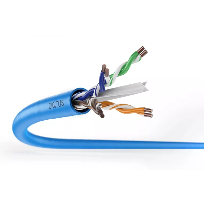 Cavo di installazione DIGITUS Cat6A U/UTP, AWG 23/1, LSOH, B2ca, bobina 500 m