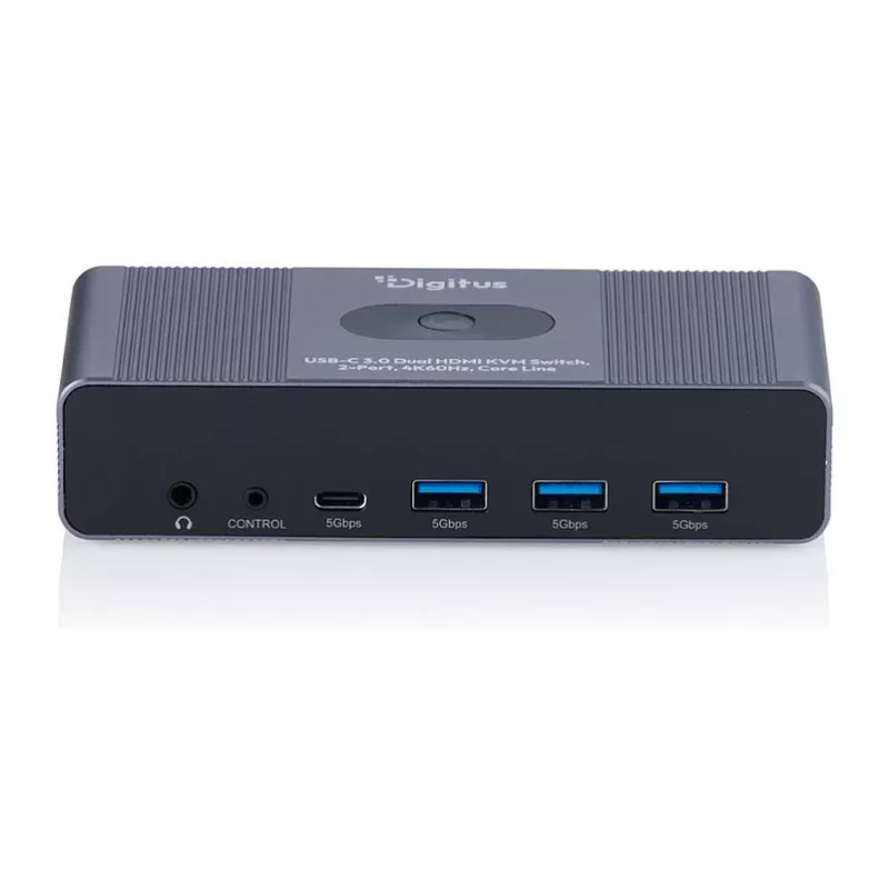 Switch KVM DIGITUS DS-12856 USB-C/USB-A 2 porte doppio HDMI 4K60Hz (USB 3.2 Gen 1)