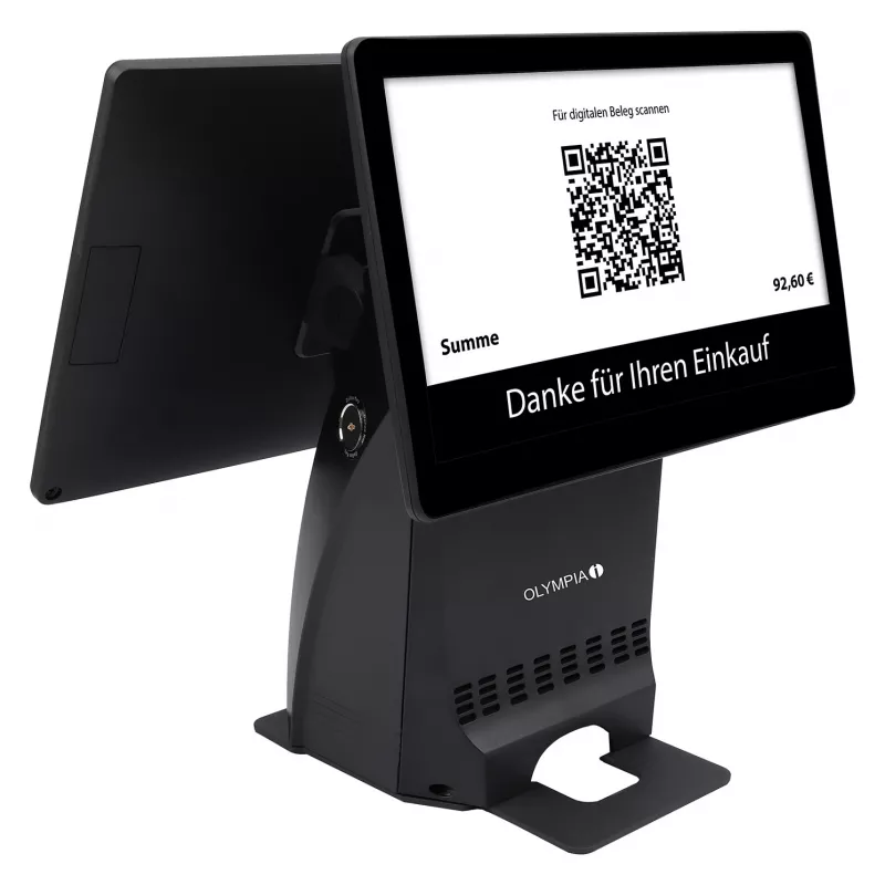All-in-One Olympia T215K touchscreen 15 inch (38,1 cm), Android 11, stampante termica diretta (8 cm), nero