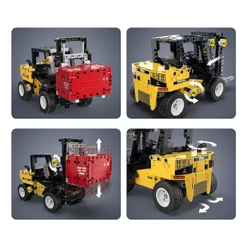 Carrello elevatore Jamara Modello CaDA Bricks — carrello elevatore per bambini, colori: nero, rosso, giallo, età consigliata 8+